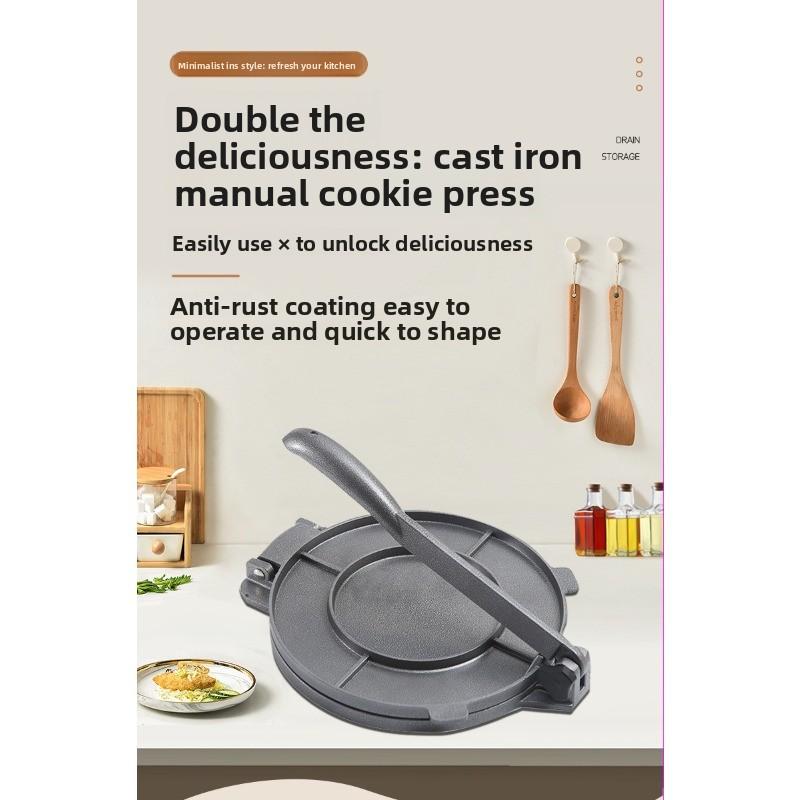20cm Aluminum Alloy Manual Tortilla Press Hand Operated Dough Shaping Machine For Mexican Corn Tortilla And Pancake Pressing
