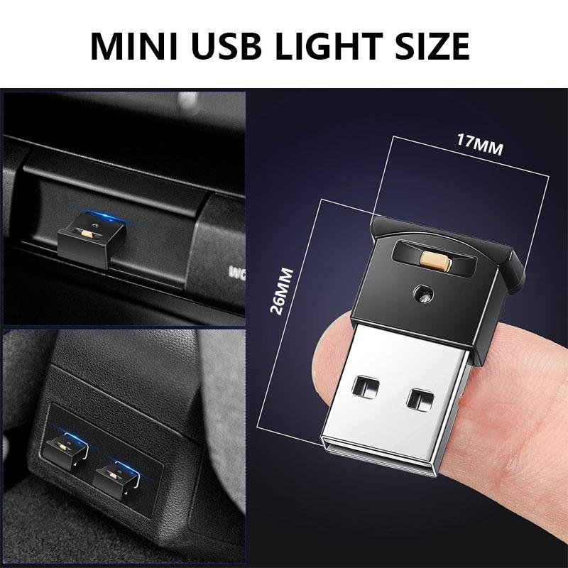 Мини USB Атмосферные огни Светодиодные RGB Автомобильный окружающий свет Освещение Ночники Портативный Цветной Авто Интерьер Неоновая Декоративная Лампа