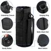 Tactical Water Bottle Pouch Travel Sports Water Bottle Holder with Drawstring Open Top And Mesh Bottom Attached To Backpack Vest Belt