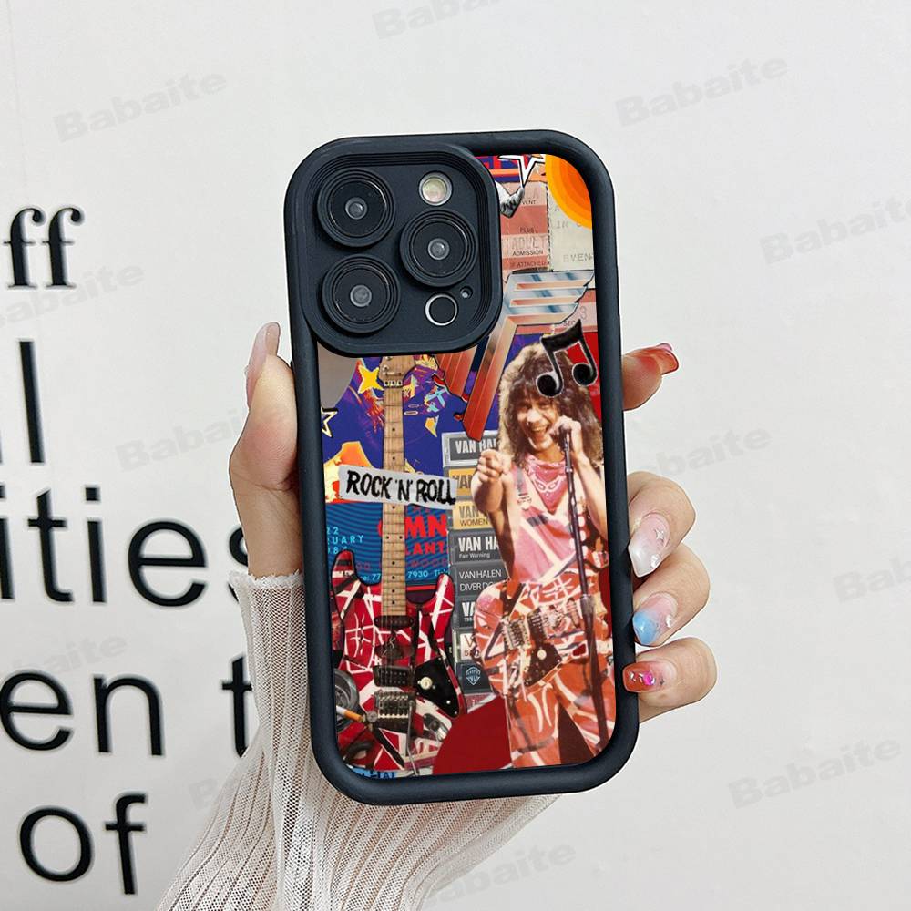 E-Eddie V-Van H-Halen Silicone Phone Case for iPhone 17 Pro Max 16 15 14 13 12 11 Plus 17 Air