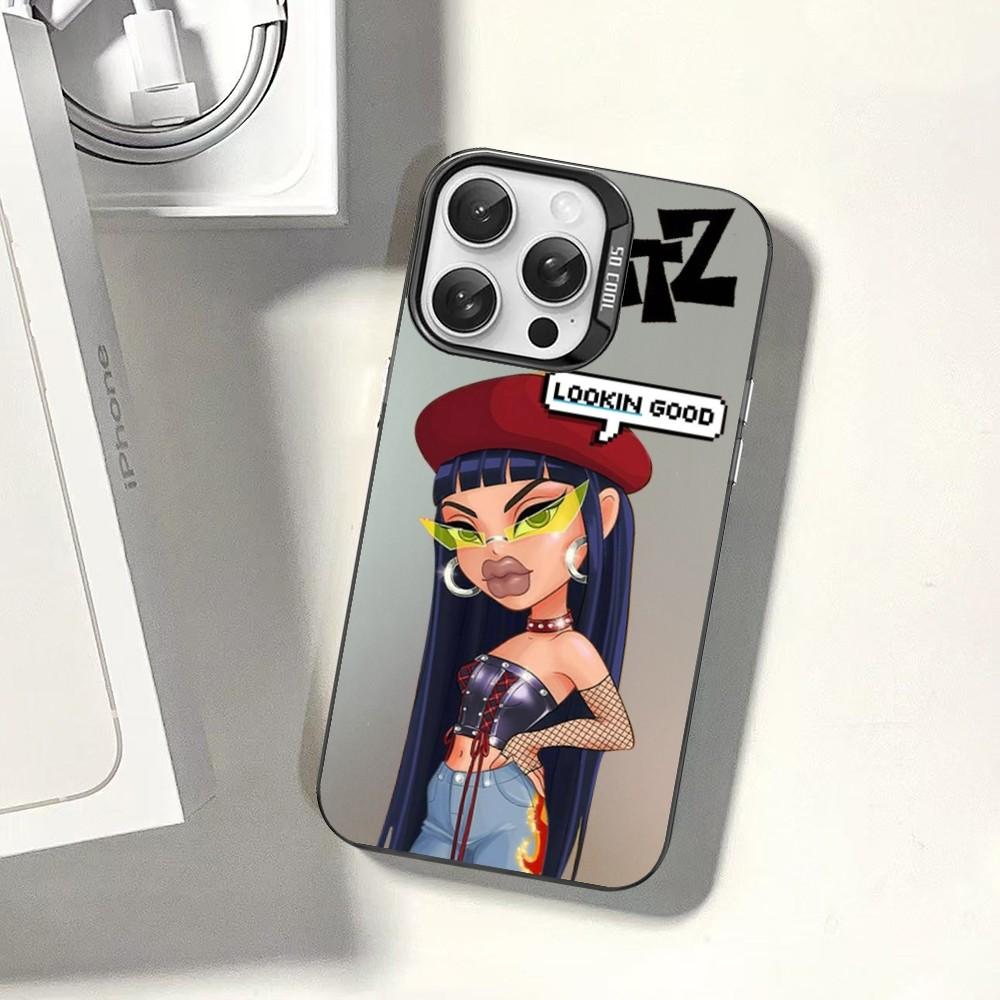 Милый Чехол для Телефона Bratz с Куклой для iPhone 16 15 14 13 12 11 Pro Max X XR XSMAX 8 7 Plus Матовый Ударопрочный Задний Чехол