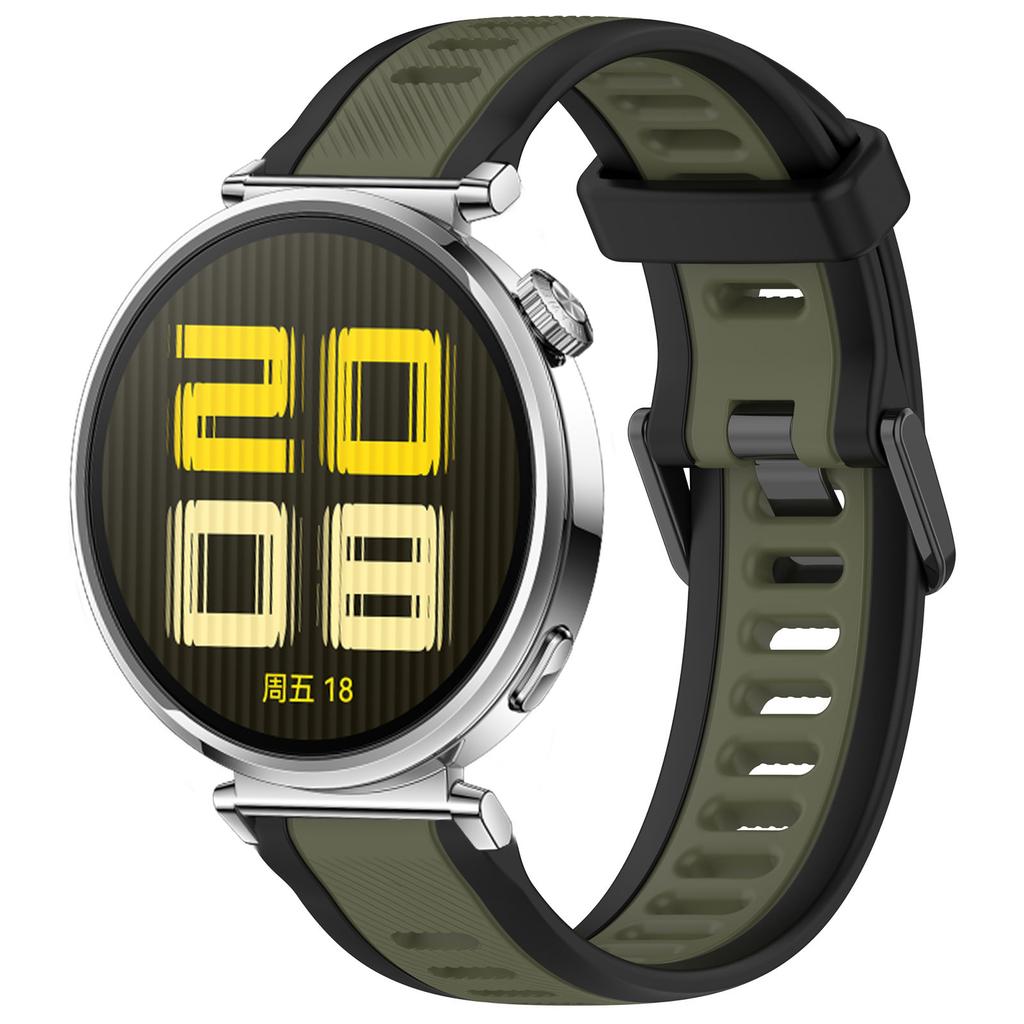 18 мм силиконовый ремешок для Huawei Watch GT5 Pro 42 мм GT5 41 мм Двухцветный полосатый браслет для Huawei Watch GT4 41 мм Correa