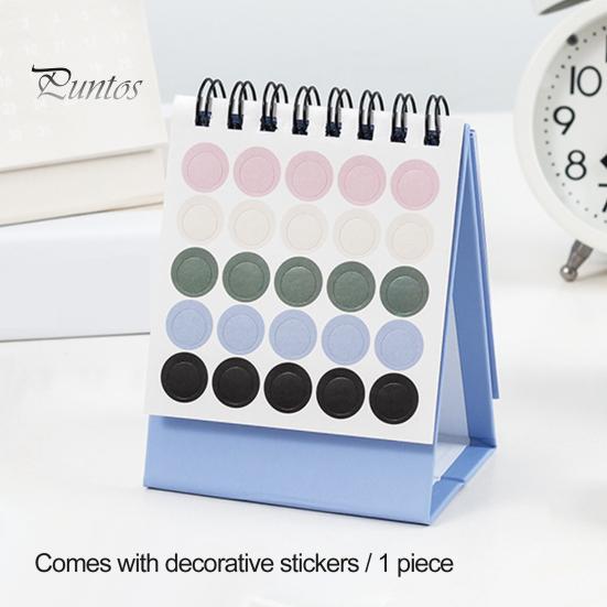 Мини-настольный календарь Спиральная катушка Запись даты переворачивания страниц 12-месячный календарь для планирования Журнал событий Портативная книга-план в простом стиле Год