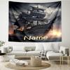 Custom Name sailboat Print Tapestry, Backdrop, Easy Setup, Ideal for Bedroom, Office & Living Room, with Aesthetic Wall Hanging Decor.