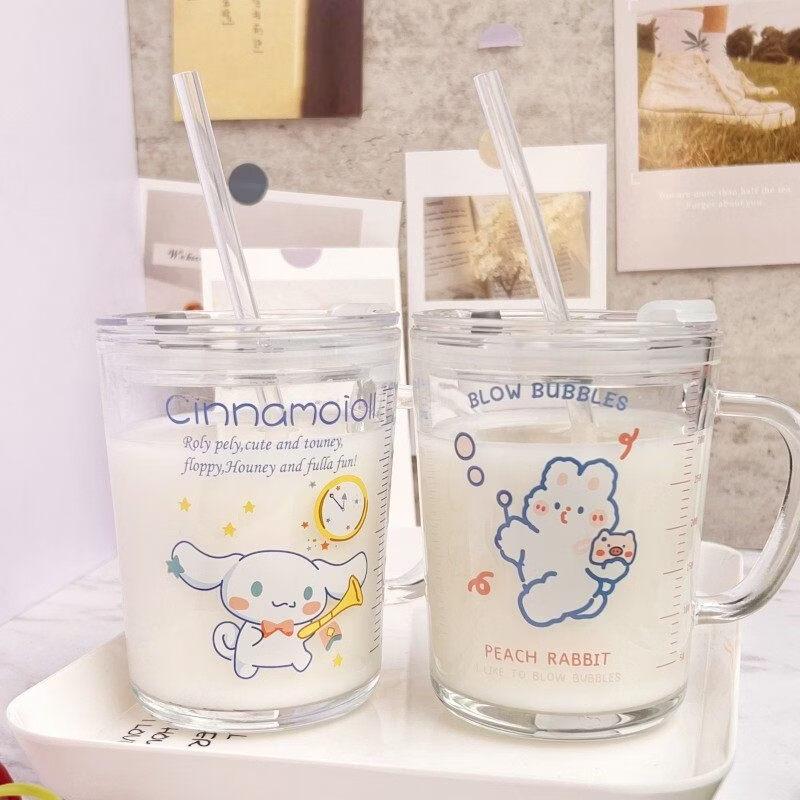 ZISIZ Children's Graduated Glass Milk Cup