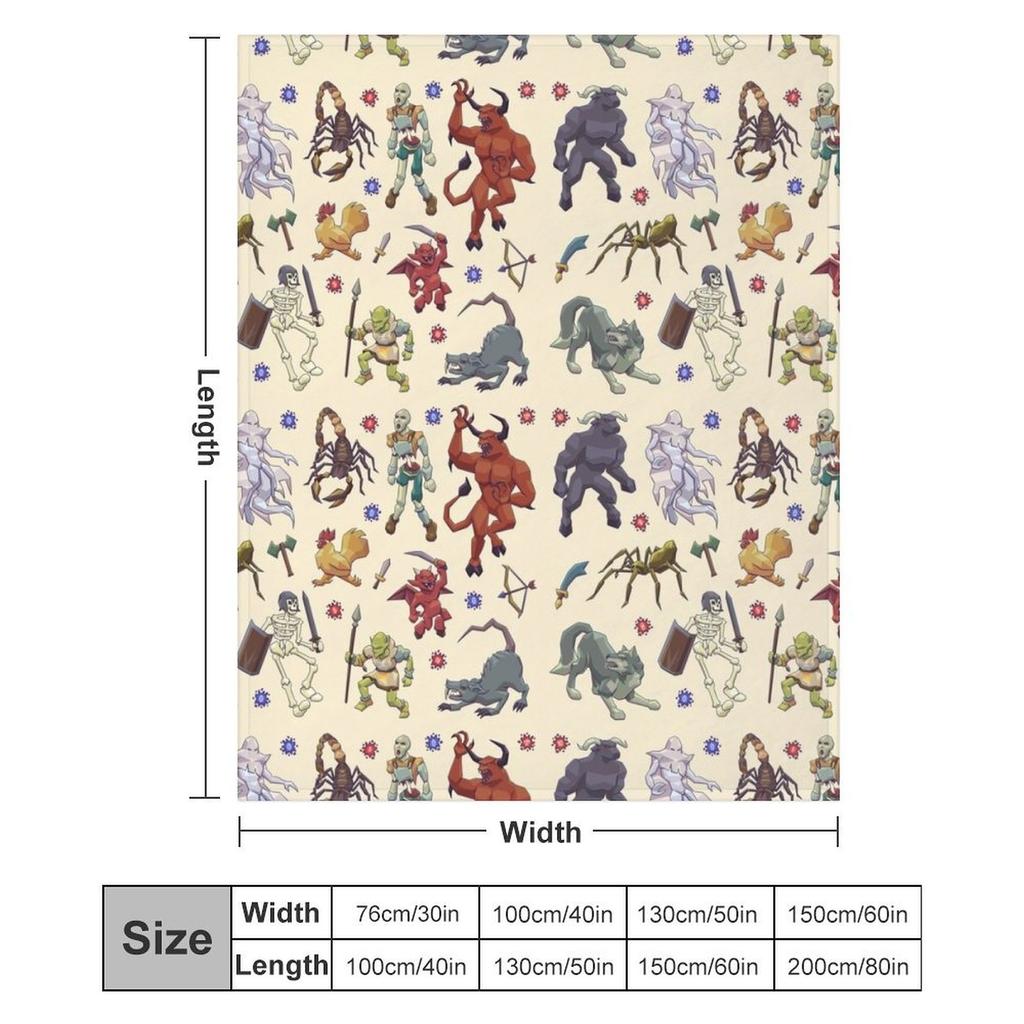 Old School Runescape Монстры Плед на кровать Мягкий Мягкий Плед Покрывала