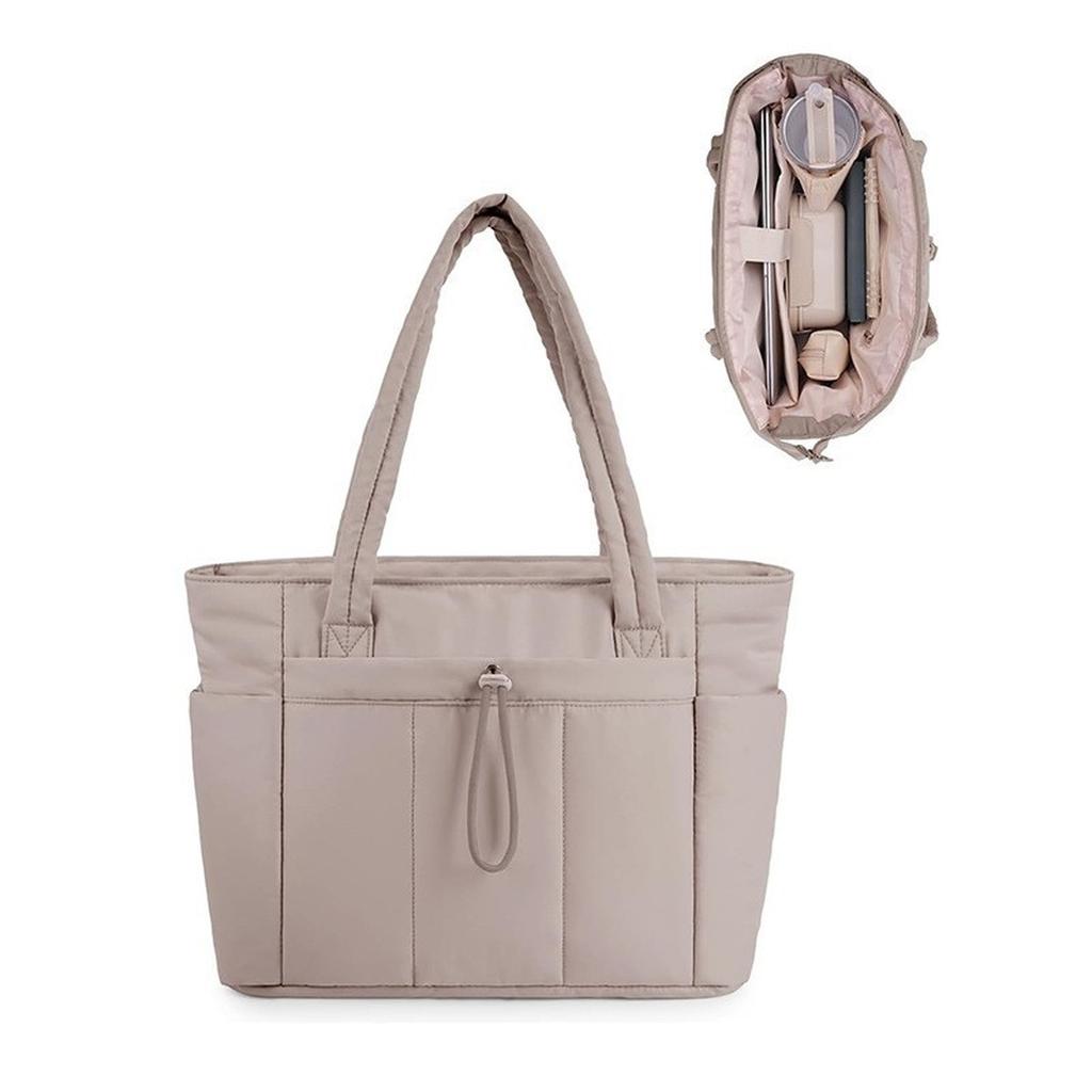 Tote Bags Packet Pouch Women's Portable Shoulder Handbags with Cup Holder Laptop Compartment Travel Work Camping Equipment