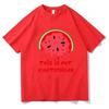 Shirts Streetwear This Is Not a Watermelon Palesti Graphic Tee Shirt Fashion Short Sleeve T-shirt Unisex 100% Cotton Oversized T