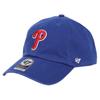 Семь 47 Кепка Clean Up Низкая Кепка Бейсболка Высшей Лиги Мужская Женская Унисекс Логотип Филадельфия Филлис Королевский Синий [Forty Brand]