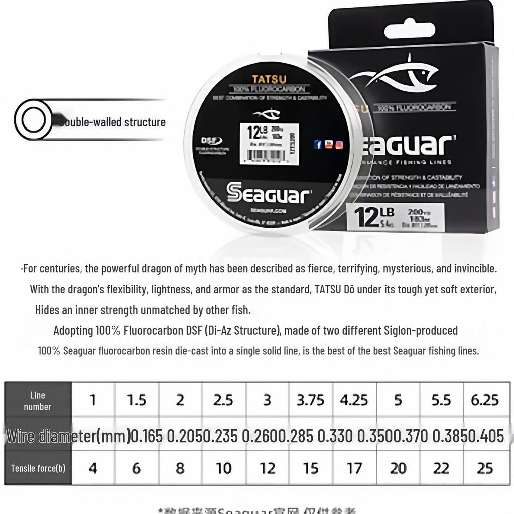 Углепластиковая леска Seaguar Xigema Dragon 183 м - Основная леска для приманок и морской рыбалки