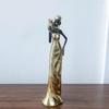 Смола Фигурка Скульптура Африканской Чернокожей Женщины для Добавления Культурного Штриха в Интерьер