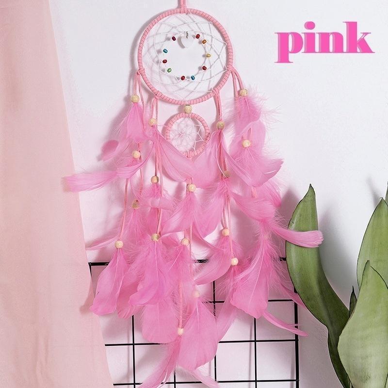 Модное светодиодное ремесленное освещение Ловец снов Перо Ловец снов Девушка Комната Колокольчик Спальня Романтическое подвесное украшение Орнамент Волк Ловец снов ZPG