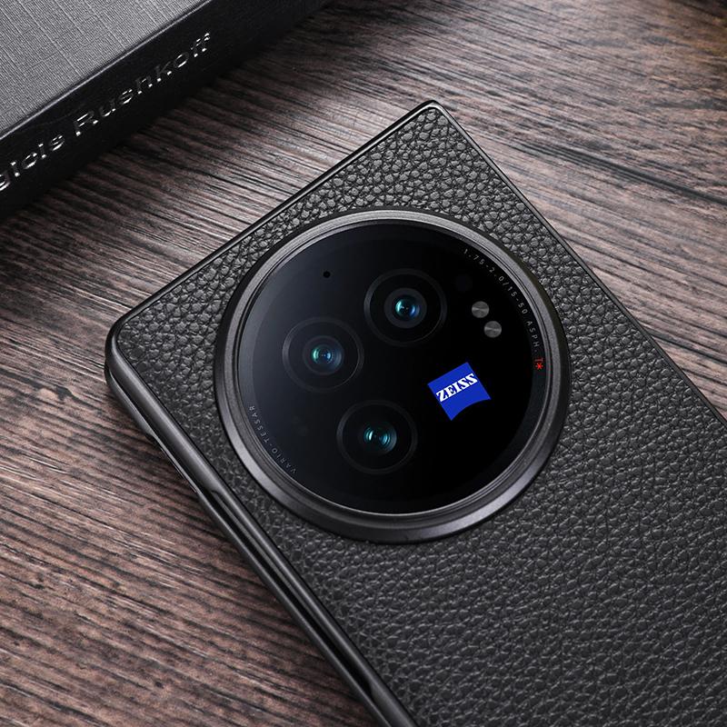 Для vivo X Fold3 Pro Чехол для мобильного телефона Противоударный PC+PU кожа Скрытая подставка Чехол