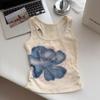 Floral Vest For Women Design Tees Sleeveless Sling Tank Tops Girls Y2K T-shirts