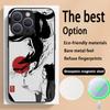 Nine-tailed fox art fashion design Phone Case For iPhone 16 15 14 13 12 11 Plus Pro Max High-end Luxury Magsafe Sheepskin
