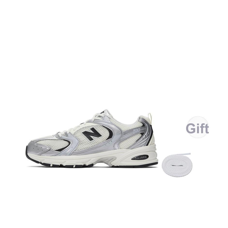New Balance 530 Серебряные кремовые кроссовки унисекс MR530GMT
