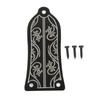 Truss Rod Cover with Screws Pattern Decoration Metal Cover Plate Replacement Guitar Accessories