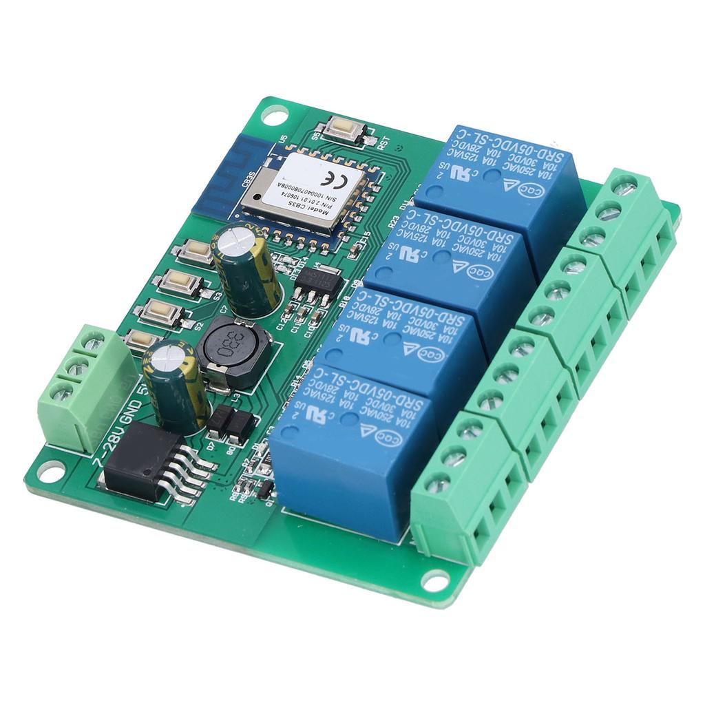 Модуль дистанционного реле WiFi, 4 канала, управление через мобильное приложение, самоблокирующаяся плата ступенчатого регулирования времени
