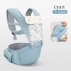 0-3 Years Old Baby Carrier with Hip Seat Blue Ergonomic Plastic Frame Foldable Easy Travel Baby Carrier  for Everyday