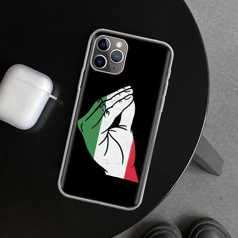 Italy Flag Phone Case Cover for iPhone 11 12 13 Mini 14 15 Plus 16 Pro Max 17 Air 7 8 + SE Art Customized Fundas 11 12 13 Mini 1