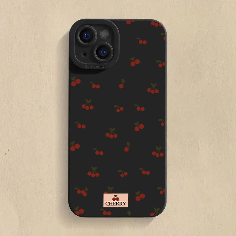 Милый Чехол для Телефона из Силикона с Рисунком Вишни Для Xiaomi Mi 15 14T 13T 12T Pro 14 13 11 Lite 5G NE Poco F6 F5 X5 M6 X7 Pro Мягкая Крышка