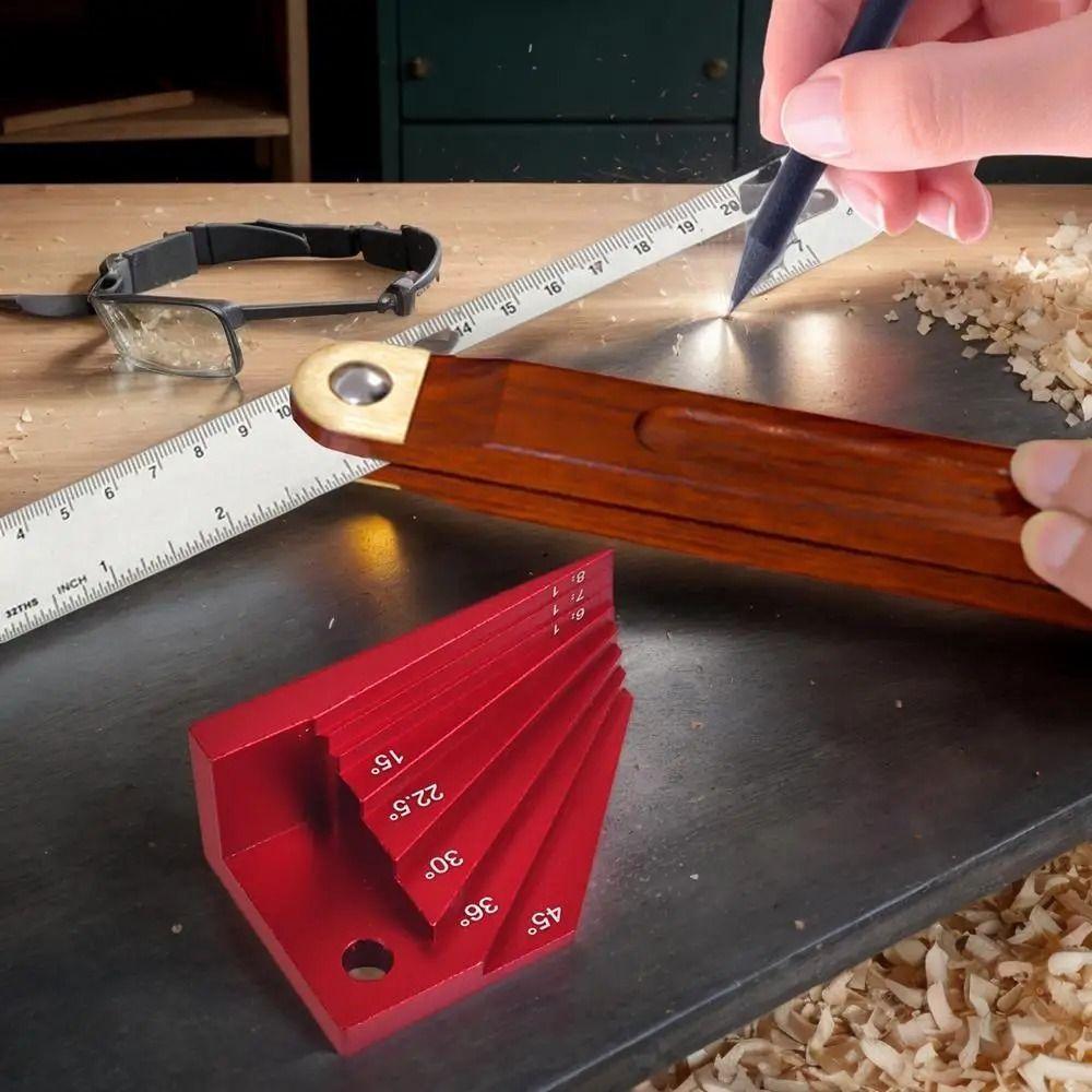 Angle Auxiliary Measuring Bevel Block Gauge Precision Woodworking Protractor  Woodworking Tools