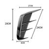 Universal 1 Pair Black / Carbon Fiber Look Car Side Fender Vent Air Wing Cover Body Moldings Trim
