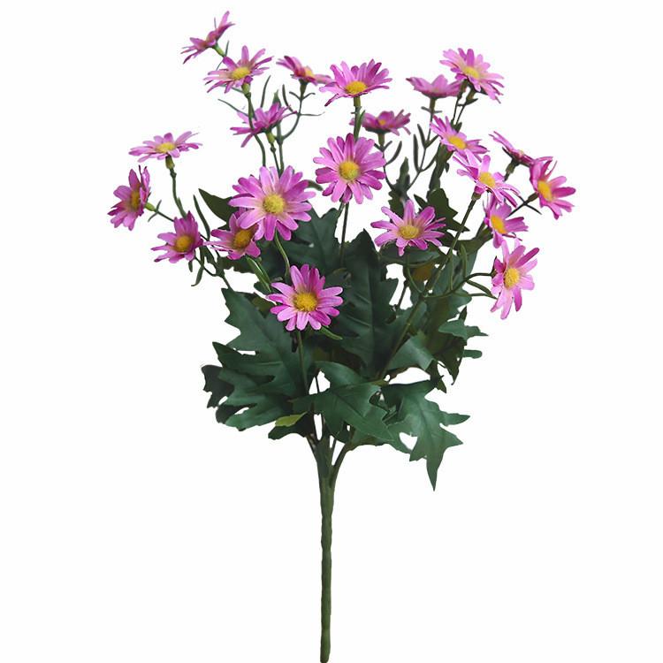 Small Fresh Daisy Artificial Flower Spray With Silk Craft For Living Room Decoration And Photo Studio Use