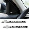4 шт. Сплавные наклейки на аудиосистему автомобиля для Corvette Cruze Silverado Captive Traverse Spark Equinox Malibu Orlando