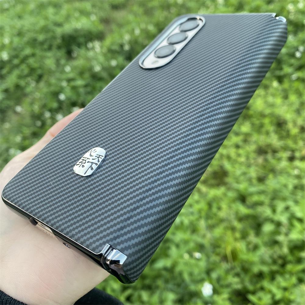 Кожаный и Кевларовый Чехол для Samsung ZFold - ZFold6, ZFold5, ZFold3 Защита Шарнира, ZFold4 Электроокрашивание