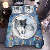 Bohemian Style Comforter Bedding Sets Indian Wolf 3pcs Animal Duvet Cover Sets King Size Boho Bedding Polyester Ropa De Cama