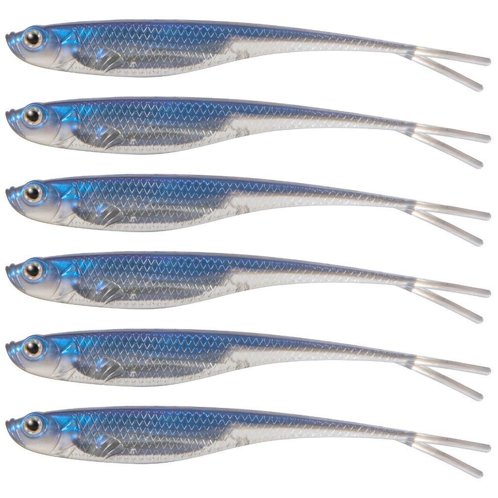 5pcs Pack Soft Silicone Lures 3.9g Weight Artificial Fishing Bait  For Bass Fishing