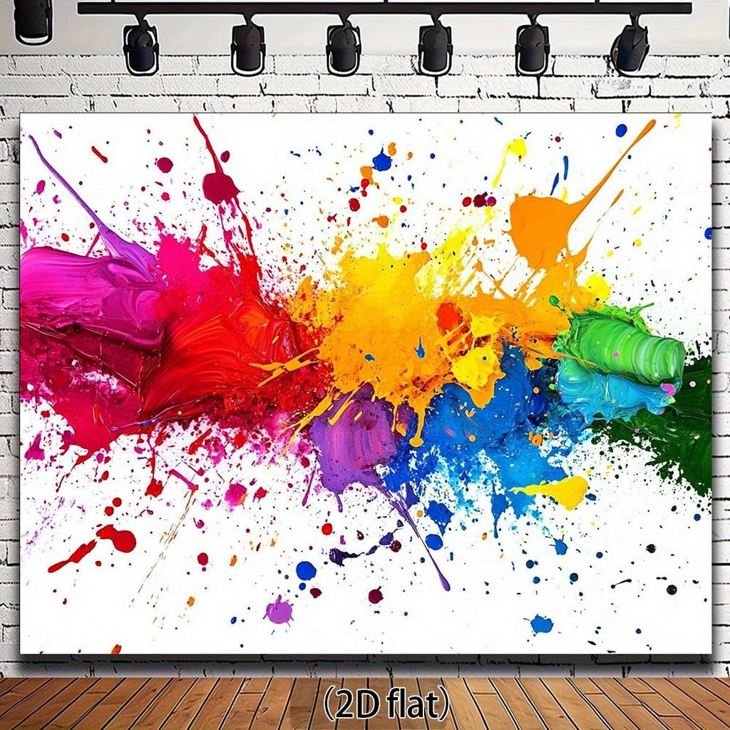 The background fabric for the ink-blur theme features bold brushstrokes and artistic splashing designs.