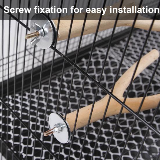 Parrot Perch Stand Y-Shaped Wood Birds Cage Parakeets Cockatiels Conures Macaws Finches Lovebirds Paw Grinding Climbing Standing Branch Pet Supplies