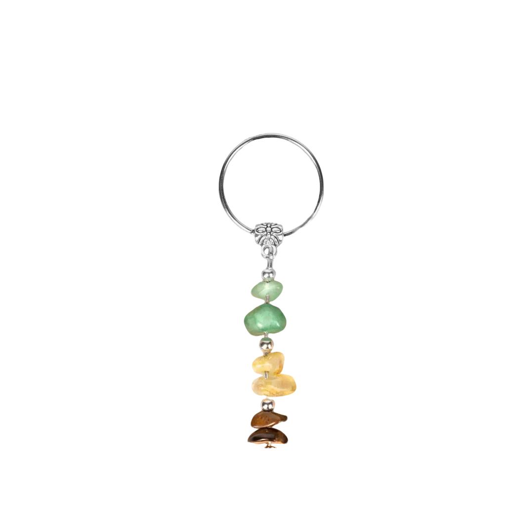 Natural Crystal Charm Keychain