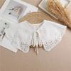 Summer Bow Tie Shawl White Fake Collars for Women Removable Dress Detachable Collar Wrap Shawl  False Collar Decor