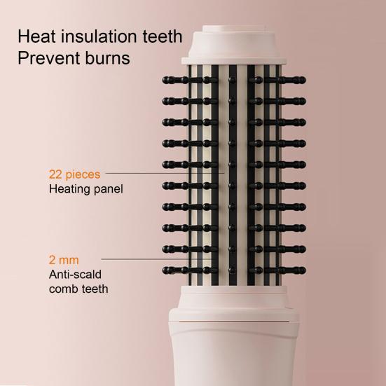 Беспроводная плойка-щетка Yousheng 3-в-1 с быстрым нагревом, термощетка, перезаряжаемая, дорожная, нагреваемая круглая щетка, электрическая плойка для волос, стайлинг