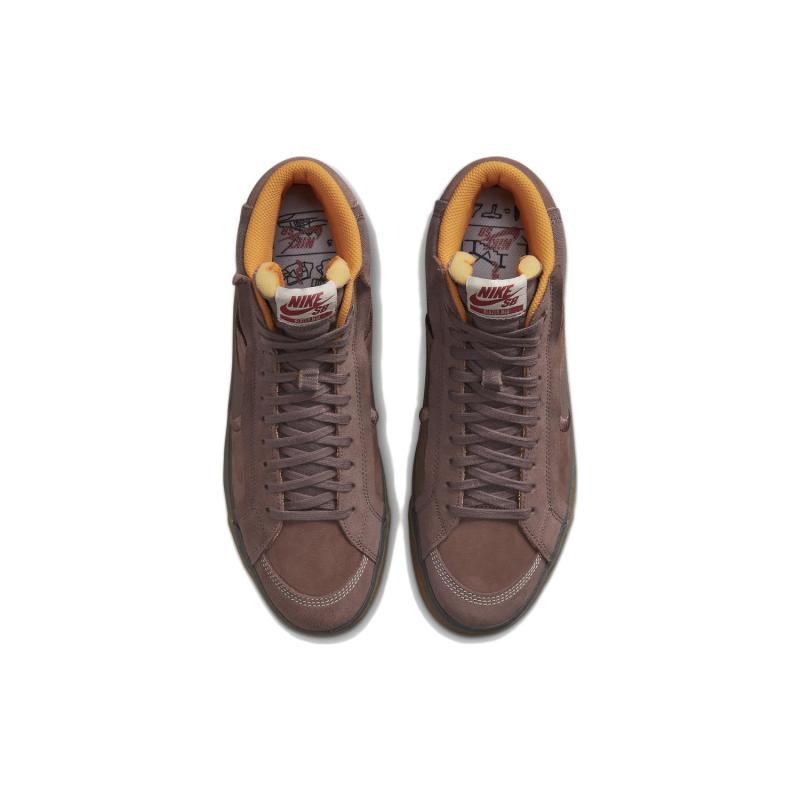 Nike Sb Zoom Blazer Mid Prm Plus Plum Eclipse Gum Skateboard Shoes DV5468-200