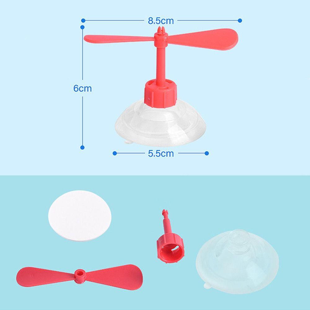 4pcs Plastic Bamboo Dragonfly Decor Sucker Mount Motorcycle Helmet Propeller Helmet Accessories