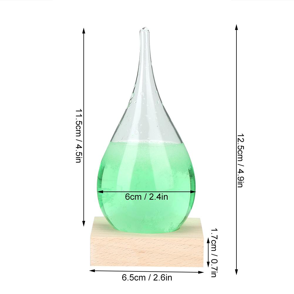 Innovative Drop Shape Weather Forecast Glass Weather Predicting Bottle Home Decoration