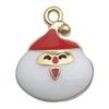 Set of 50 Christmas Oil Drop Pendants: Cute Santa, Snowman, Tree DIY Jewelry Accessories
