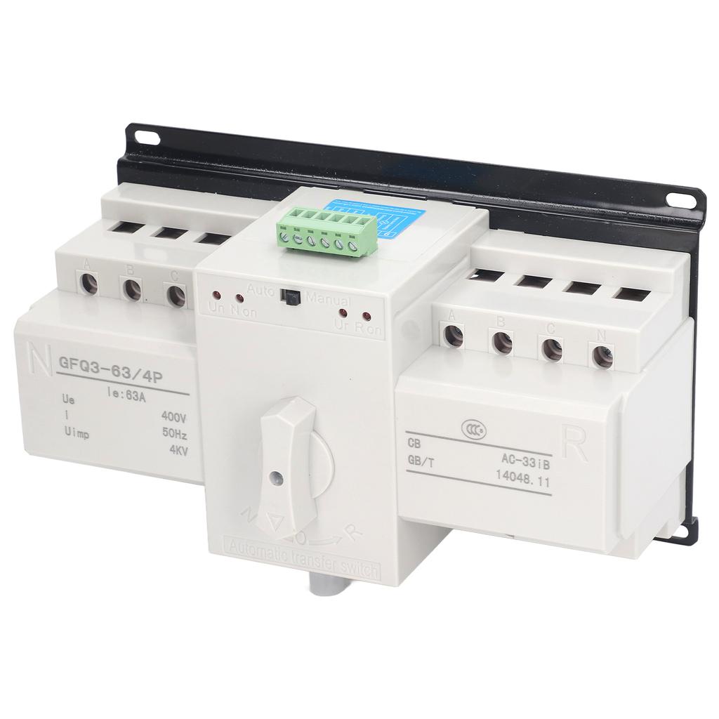 Мини Двойной Источник Питания Автоматический Переключатель 2 Режима Управления Высокая Проводимость Переключатель Генератора AC400V 63A