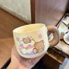 Подарок на день рождения для девочек кружка с крышкой ложкой милая кружка для воды новая керамическая кружка пара кофе завтрак кружка