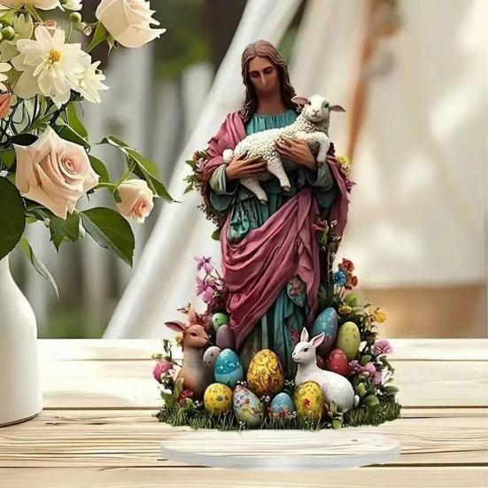 Акриловая настольная табличка 2D плоская Фея/Дерево/Сцена Рождества/Ворона Настольное украшение на Рождество Пасху для дома офиса полки столешницы