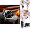 Elegant Triangle Dial Watch Hollow Design Fashionable Steel Band And Glass Surface