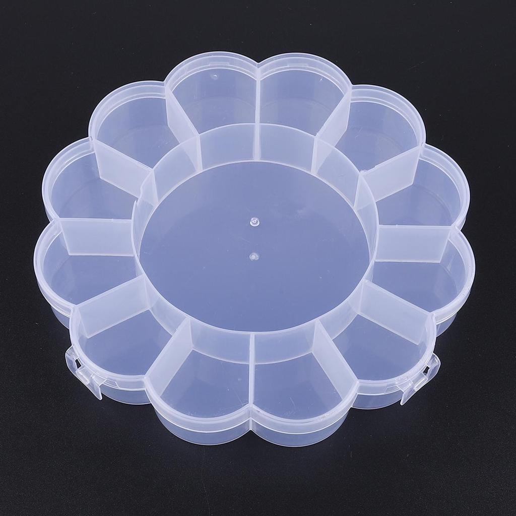 PVC Compartments Adjustable Practical Flower Storage Bead Ring Box Jewelry Presentation Organizer