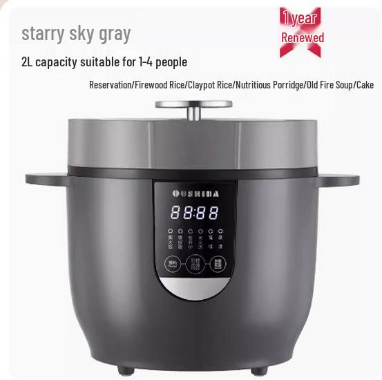 Ouzhibao Smart Dual-Use Rice Cooker Pot, 2L Capacity, 24V/12V for Car and Home.
