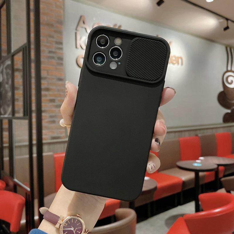 Раздвижной чехол с выдвижным окном для iPhone Samsung Xiaomi Redmi Мягкий силиконовый защитный чехол для объектива камеры