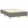 Maison Exclusive - Sommier à lattes de lit avec matelas gris foncé 120x190cm tissu