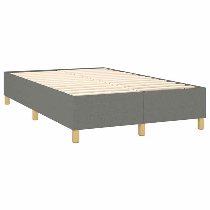 Maison Exclusive - Sommier à lattes de lit avec matelas gris foncé 120x190cm tissu